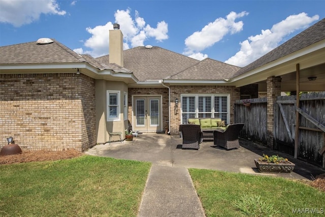 8872 Old Magnolia Way, Montgomery, AL 36116 - view of patio / terrace featuring french doors and outdoor lounge area