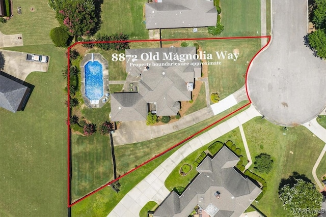 8872 Old Magnolia Way, Montgomery, AL 36116 - aerial view of property's location featuring property parcel outlined