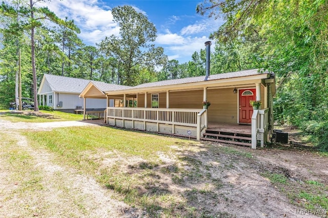 54 Pine Dr, Eclectic, AL 36024 - ranch-style home featuring a detached carport and a front lawn