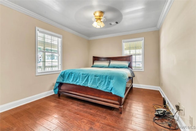 54 Pine Dr, Eclectic, AL 36024 - bedroom featuring ornamental molding and hardwood / wood-style floors