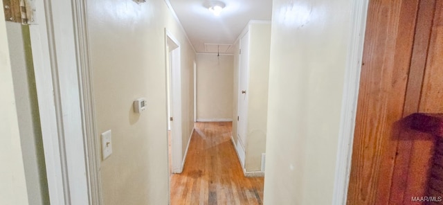 2804 Sumter Ave, Montgomery, AL 36109 - hall with attic access and light wood-style flooring