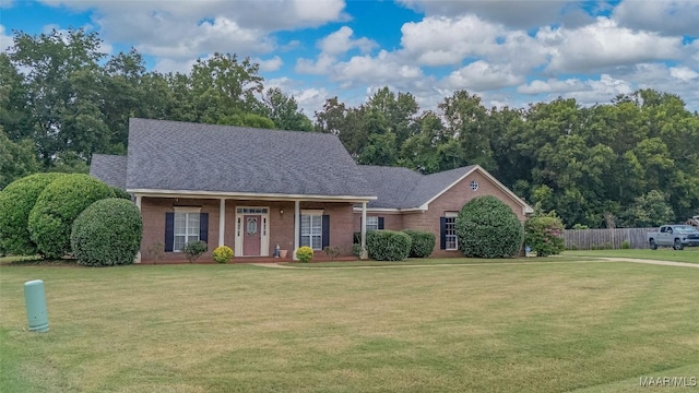 285 Cedar Ridge Dr, Wetumpka, AL 36093 - view of front of home featuring covered porch, roof with shingles, and brick siding
