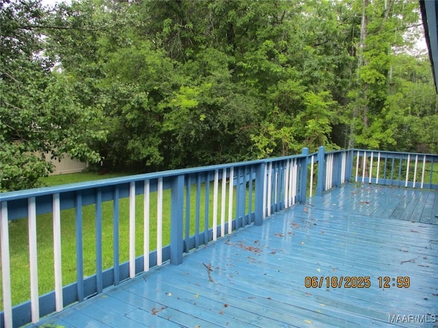 398 Birch Ave, Selma, AL 36701 - wooden deck featuring a lawn