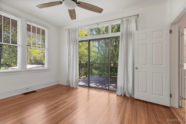 610 Ponce De Leon Ave, Montgomery, AL 36106 - empty room featuring healthy amount of natural light, ceiling fan, and light wood-style flooring