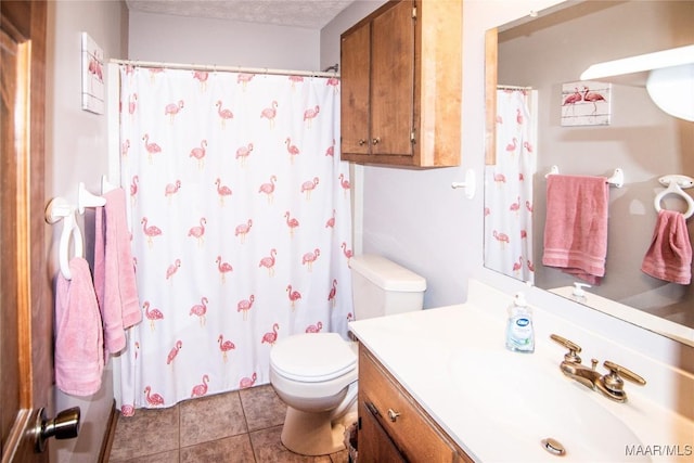 1267 County Road 85th Rd, Prattville, AL 36067 - bathroom with vanity, tile patterned flooring, and a shower with curtain