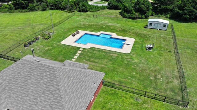 709 Liberty Rd, Tallassee, AL 36078 - drone / aerial view of a pool