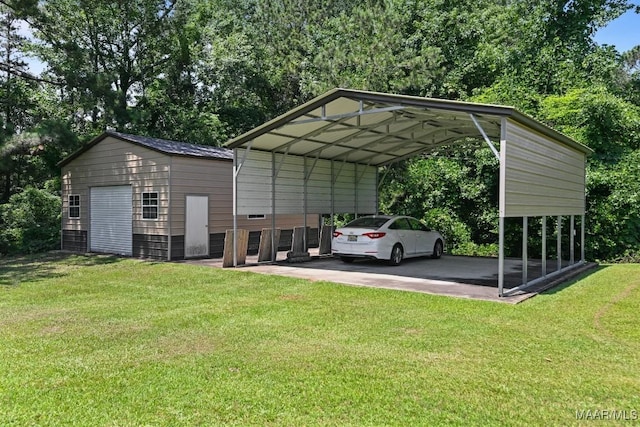 709 Liberty Rd, Tallassee, AL 36078 - view of parking with view of scattered trees and a detached carport