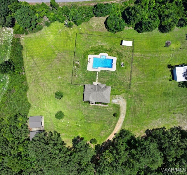 709 Liberty Rd, Tallassee, AL 36078 - drone / aerial view of a pool area
