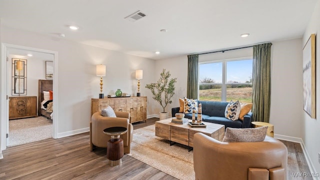 6036 Cunningham Trl, Montgomery, AL 36116 - living room featuring wood finished floors and recessed lighting