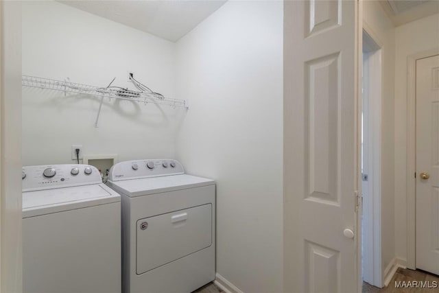 9621 Colleton Pl, Montgomery, AL 36117 - laundry room featuring washer and dryer and baseboards