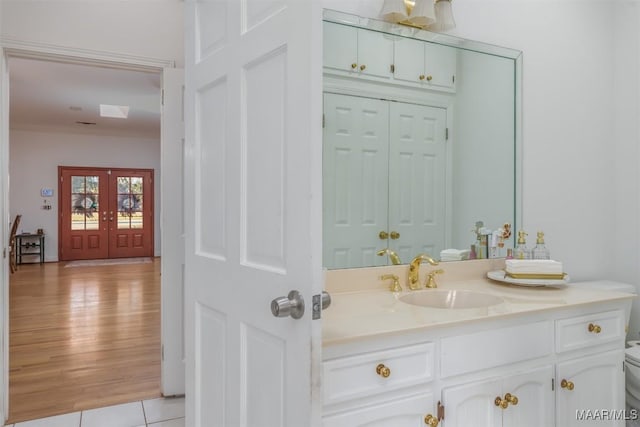 3900 Snowdoun Chambers Rd, Montgomery, AL 36116 - bathroom featuring vanity, ornamental molding, and tile patterned floors