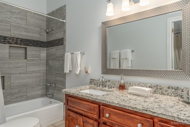 3900 Snowdoun Chambers Rd, Montgomery, AL 36116 - full bathroom with vanity, tub / shower combination, and tile patterned flooring