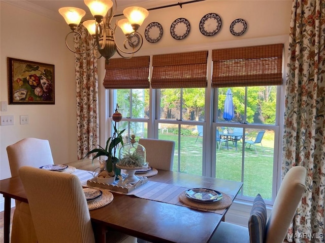 5650 Ash Grove Ct, Montgomery, AL 36116 - dining room featuring a chandelier and healthy amount of natural light