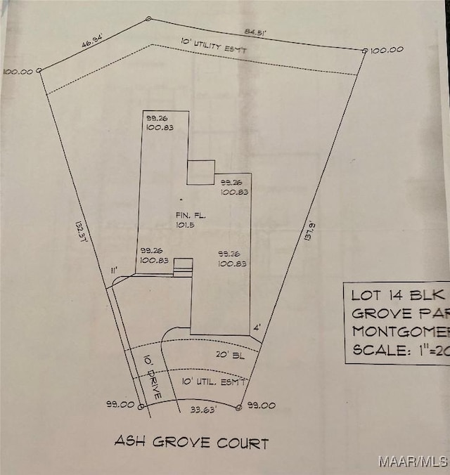 5650 Ash Grove Ct, Montgomery, AL 36116 - parcel map