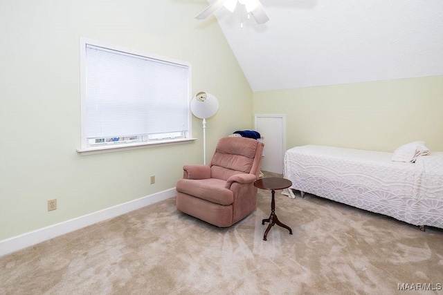 471 Beachwood Rd, Wetumpka, AL 36092 - bedroom featuring lofted ceiling, carpet flooring, and a ceiling fan