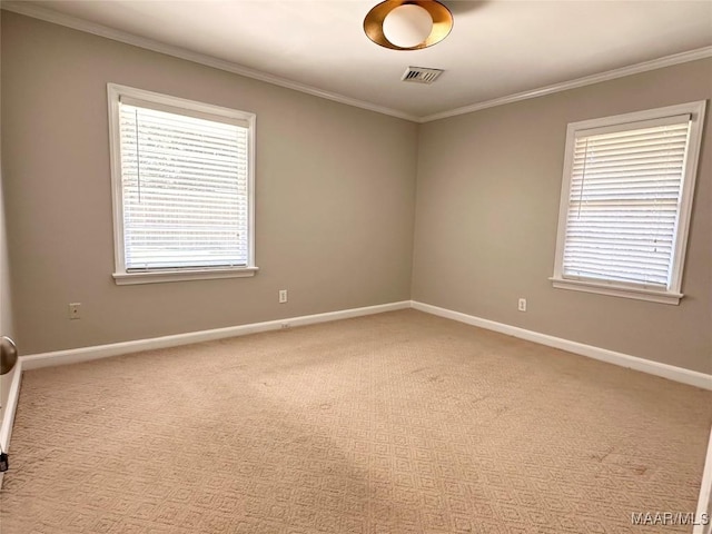 3551 Dalraida Pkwy, Montgomery, AL 36109 - empty room with ornamental molding, plenty of natural light, and light colored carpet