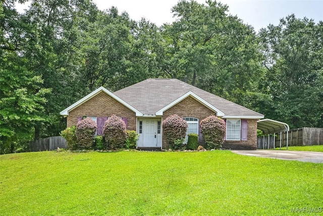 134 Taylor Hill Dr, Wetumpka, AL 36092 - single story home with brick siding, a detached carport, driveway, and roof with shingles