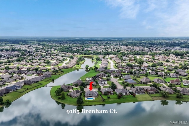 9185 Brenham Ct, Montgomery, AL 36117 - aerial view of residential area with a large body of water