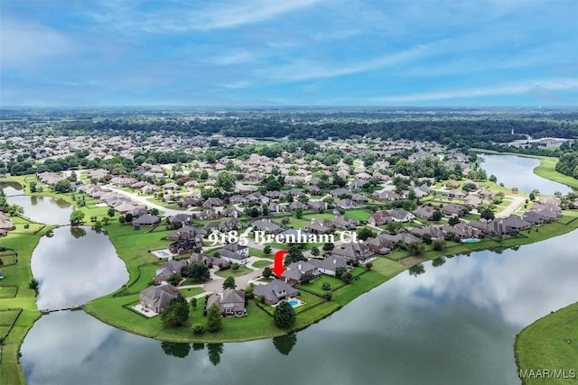 9185 Brenham Ct, Montgomery, AL 36117 - aerial perspective of suburban area with a large body of water