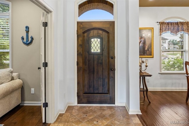9185 Brenham Ct, Montgomery, AL 36117 - entrance foyer with plenty of natural light and wood finished floors