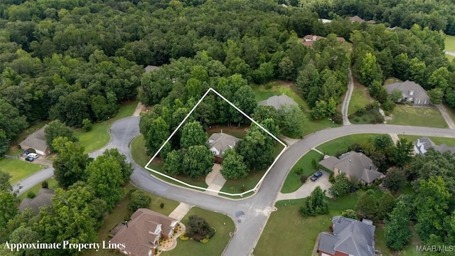 378 Winding Wood Dr, Wetumpka, AL 36093 - view of property location featuring property boundaries highlighted and nearby suburban area