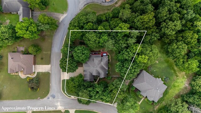 378 Winding Wood Dr, Wetumpka, AL 36093 - aerial view of property and surrounding area featuring property parcel outlined