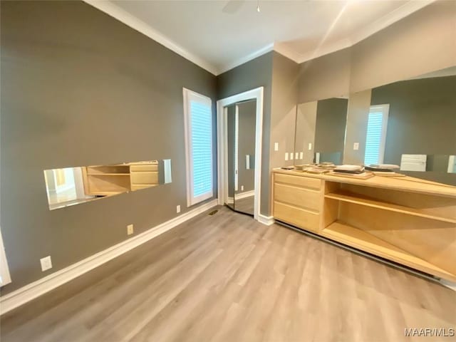 400 Millcreek Rd, Wetumpka, AL 36093 - unfurnished bedroom with crown molding, wood finished floors, and ceiling fan