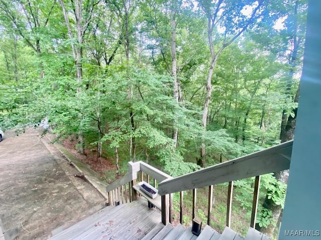 400 Millcreek Rd, Wetumpka, AL 36093 - wooden terrace with a view of trees