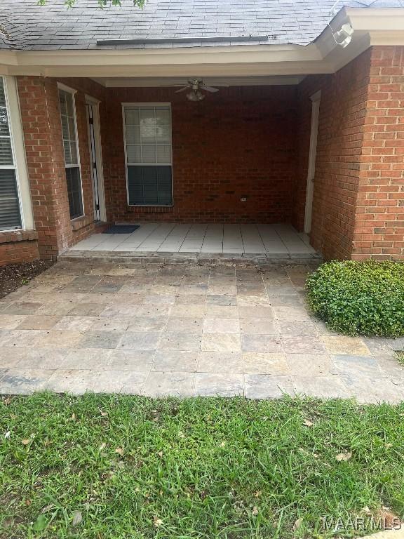 9324 Bristlecone Dr, Montgomery, AL 36117 - view of patio featuring ceiling fan