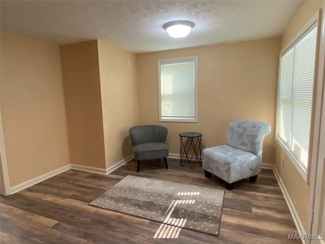 1010 New St, Tuskegee, AL 36083 - living area featuring wood finished floors and a textured ceiling