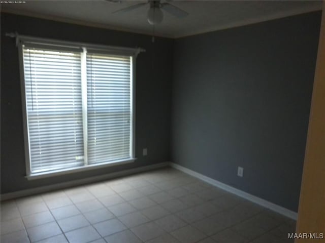 213 Foxdale Rd, Millbrook, AL 36054 - tiled spare room featuring ceiling fan and baseboards