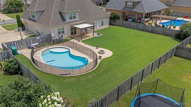 59 Gresham Dr, Millbrook, AL 36054 - view of pool with a pergola, a gazebo, and a fenced backyard
