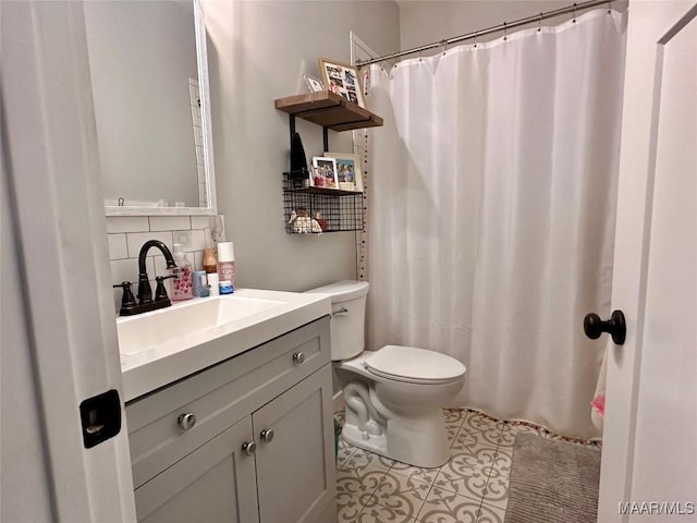 447 Cloverdale Rd, Greenville, AL 36037 - full bath with vanity, tile patterned floors, and a shower with curtain