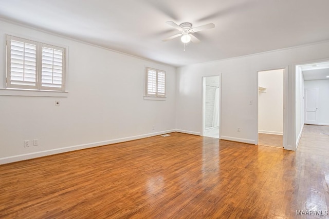 533 Morningview Dr, Montgomery, AL 36109 - spare room with a ceiling fan, wood finished floors, and crown molding