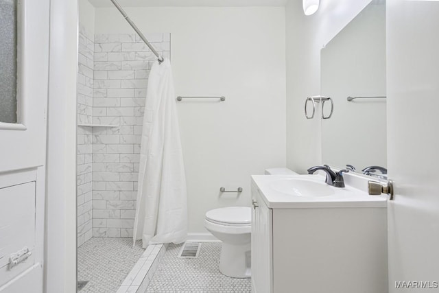 533 Morningview Dr, Montgomery, AL 36109 - full bathroom featuring vanity, a stall shower, and tile patterned floors