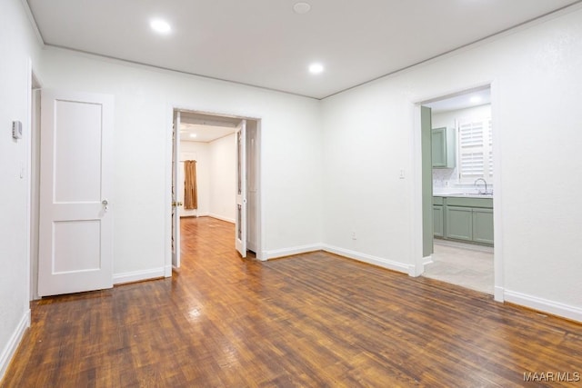 533 Morningview Dr, Montgomery, AL 36109 - unfurnished room with wood finished floors, recessed lighting, and crown molding