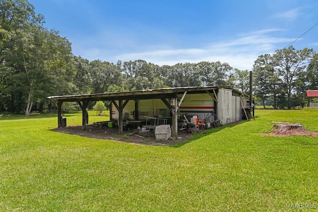 445 W Hickory Grove Rd, Lapine, AL 36046 - view of car parking featuring a pole building and a carport