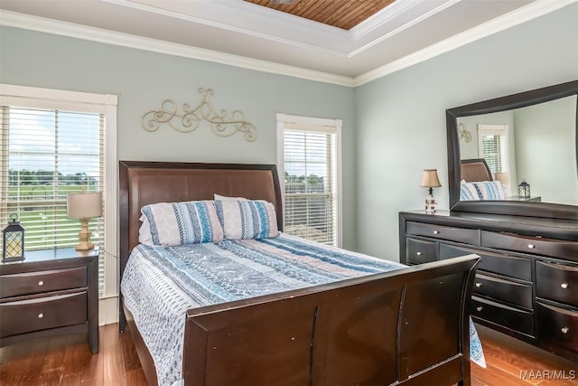 204 Village Way, Wetumpka, AL 36093 - bedroom featuring wood finished floors, a raised ceiling, and crown molding