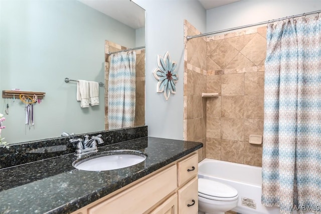 204 Village Way, Wetumpka, AL 36093 - bathroom featuring vanity and shower / tub combo with curtain