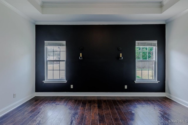 205 Jennifer Ln, Deatsville, AL 36022 - unfurnished room featuring hardwood / wood-style floors, a tray ceiling, and ornamental molding