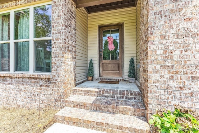 447 Galloway Dr, Wetumpka, AL 36093 - doorway to property with brick siding