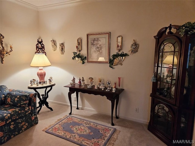 2714 Luverne Hwy, Greenville, AL 36037 - entryway featuring carpet floors and crown molding