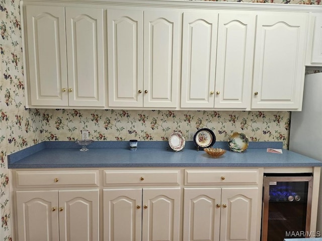2714 Luverne Hwy, Greenville, AL 36037 - detailed view of wine cooler, wallpapered walls, and a bar