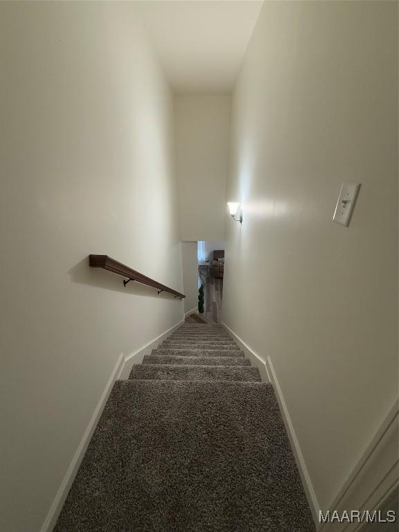 178 Natures Trl, Wetumpka, AL 36093 - stairs with baseboards and carpet floors