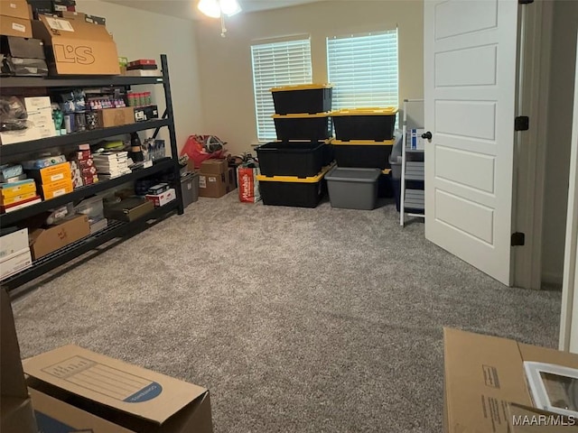 178 Natures Trl, Wetumpka, AL 36093 - living area featuring carpet floors and ceiling fan