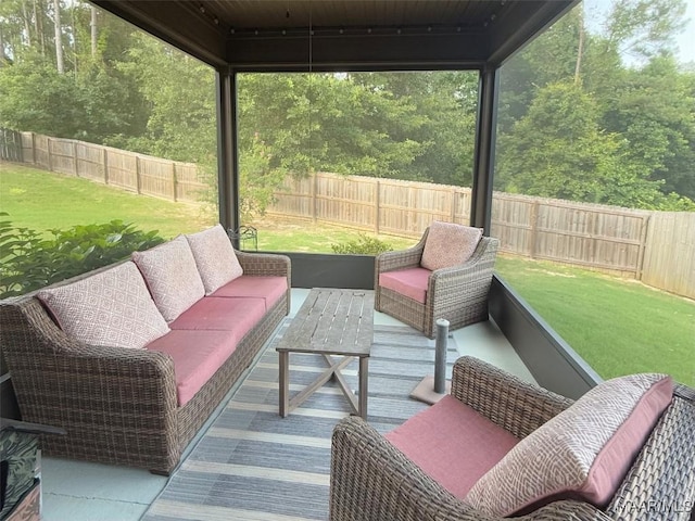 178 Natures Trl, Wetumpka, AL 36093 - fenced backyard featuring outdoor lounge area