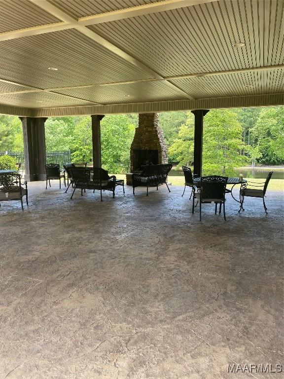 178 Natures Trl, Wetumpka, AL 36093 - view of patio with exterior fireplace