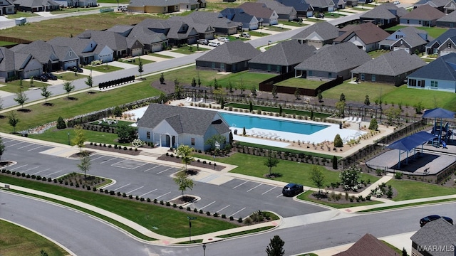 97 Abbington Blvd, Pike Road, AL 36064 - aerial view of residential area with a pool