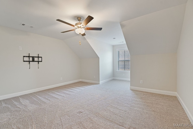 97 Abbington Blvd, Pike Road, AL 36064 - bonus room featuring light colored carpet, a ceiling fan, and lofted ceiling