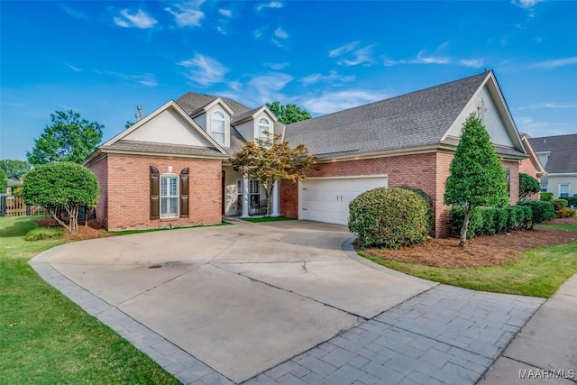 8712 Old Marsh Way, Montgomery, AL 36117 - view of front facade with brick siding, concrete driveway, a garage, and a shingled roof
